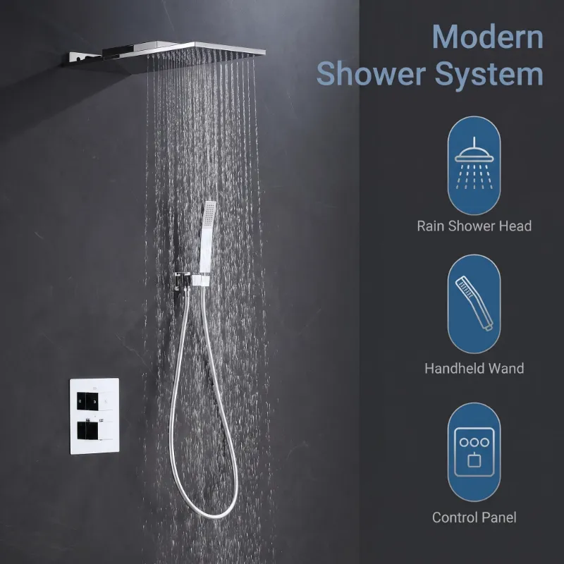 concealed thermostatic shower system